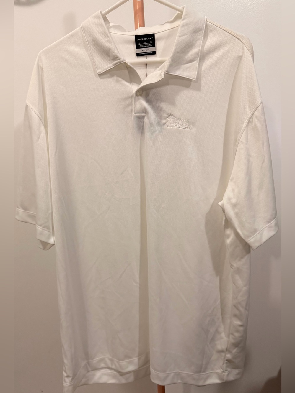 Nike White Polo Shirt with Embroidered Logo